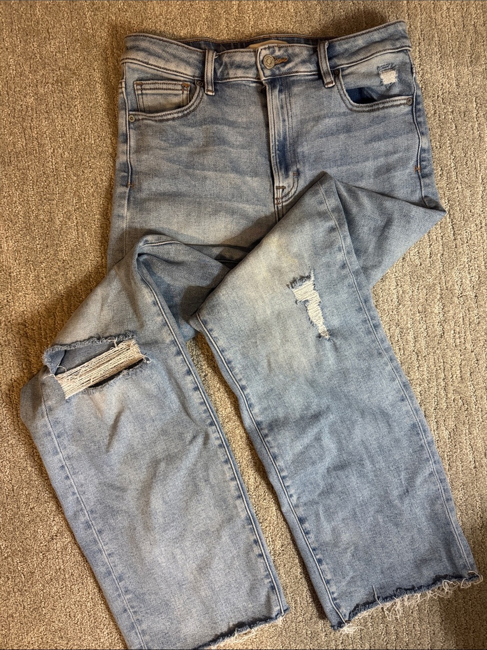 Light Blue Distressed Jeans